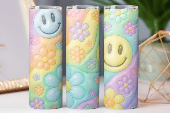 3D Coffee Tumbler Wrap 20oz Art Design Graphics and Tumbler Wraps