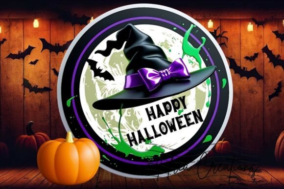 3D Halloween Witch Hat Round Design Png Graphics and Crafts