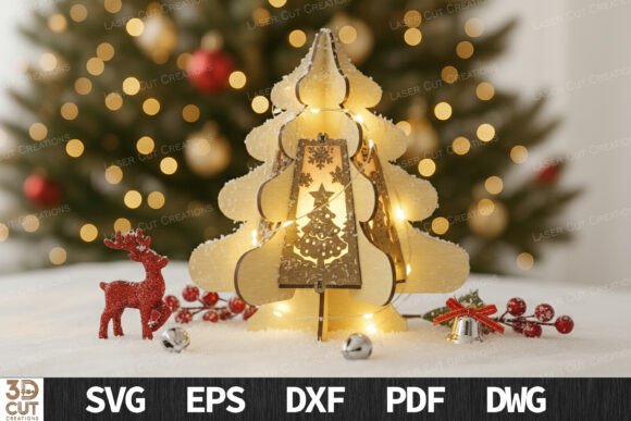 3D Holiday Tree Light Box Design: Laser Cutting and Winter Amp Review