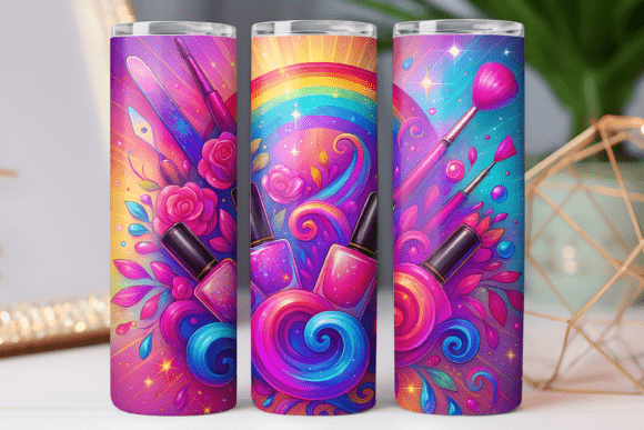 3d Nail Art Tumbler Photo Png Wrap 20oz Graphics Freebies