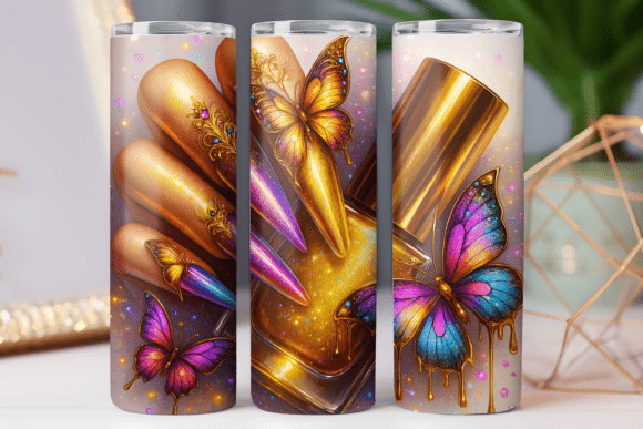 3d Nail Art Tumbler Skinny Art Wrap 20oz