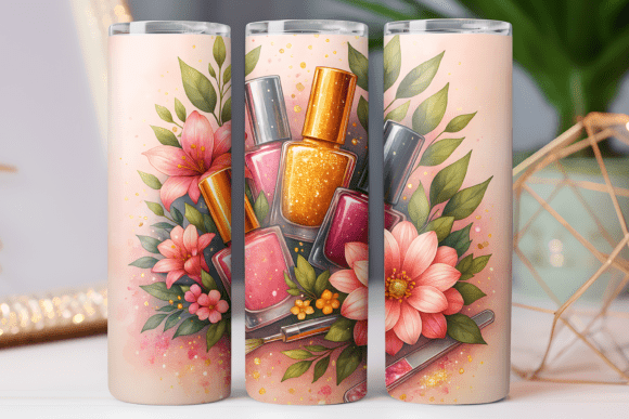 3d Nail Art Tumbler Wrap 20oz Art Png Graphics