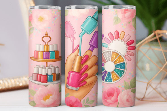 3d Nail Art Tumbler Wrap 20oz Skinny Art Graphics Freebies
