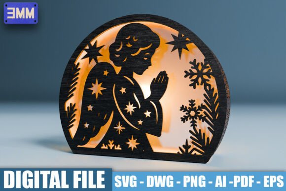 3D Praying Angel Lantern Laser Cut File Review