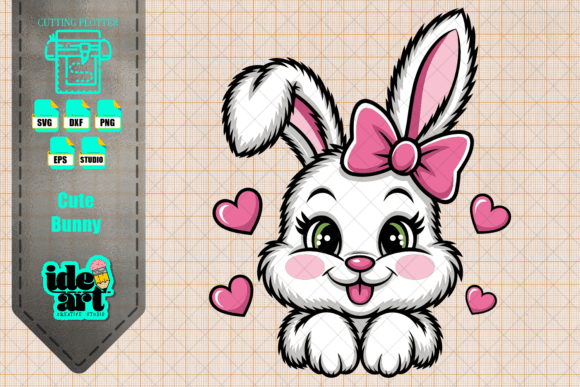 Cute Bunny Graphics for Crafts and Branding