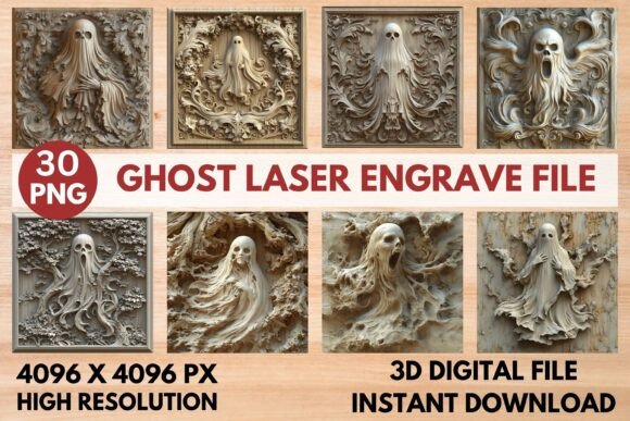 Ghost Laser Engrave File Graphics and Laser Engraving