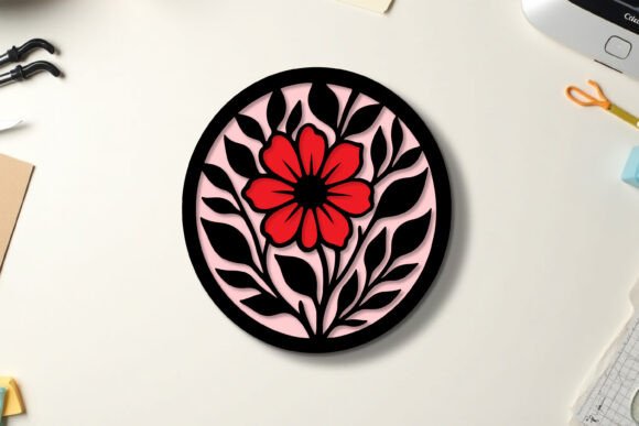Laser Cut 3D Flower Ornaments SVG for Local Branding