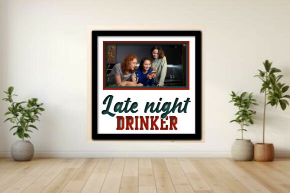 Late Night Drinker Photo Frame Shadow Graphics and Crafts Review