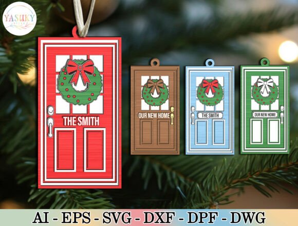 New Home Christmas Ornament SVG for Laser Cutting and Winter Amp Campaigns