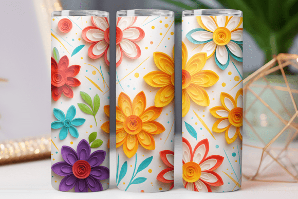 Paper Floral Tumbler Wrap 20oz Design: Graphics and Tumbler Wraps Review