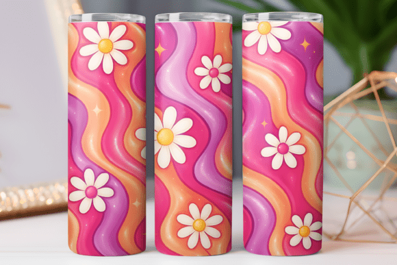 Paper Floral Tumbler Wrap 20oz Photos Graphics and Tumbler Wraps