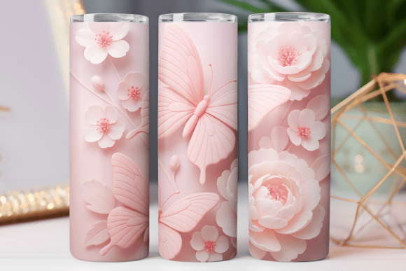 Paper Floral Tumbler Wrap 20oz Skinny Graphics and Freebies Review