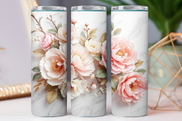 Reviewing the 3d Flower Luxury Tumbler Wrap Design Png