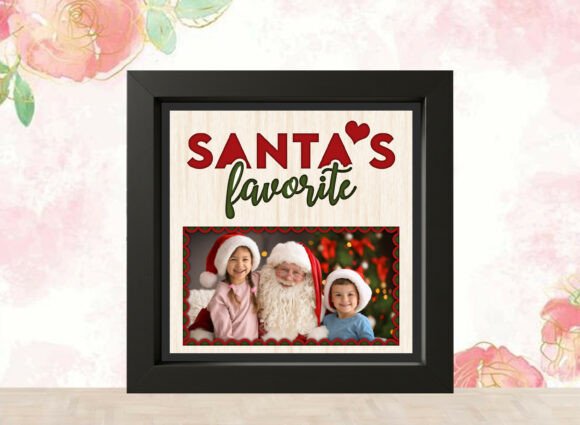 Santa’s Favorite Photo Frame Shadow Box Graphics and Crafts